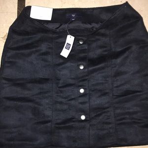 Black suede skirt